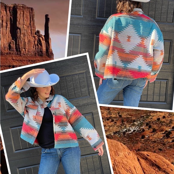 New boutique serape shacket jacket - Picture 5 of 16